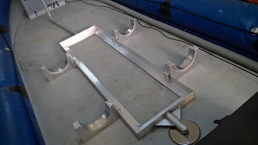 Custom Aluminium Cradle Frames for Diving Boats